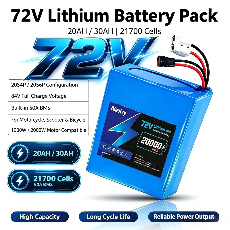 Electric Bicycle Battery 72V 30Ah - 72V Battery 20S4P 20AH 20S6P 30AH