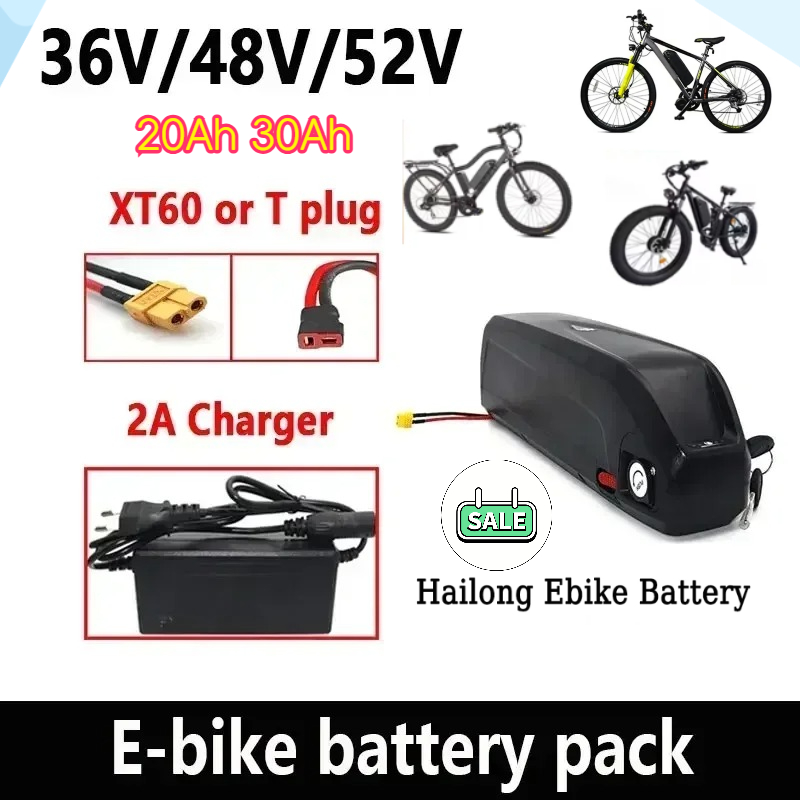 🔋36-48-52V For Motor Electric  - Ebike Battery 48V 20Ah Hailong 评论和价格
