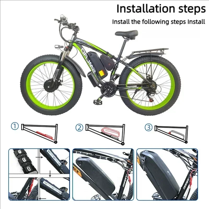 🔋36-48-52V For Motor Electric  - Ebike Battery 48V 20Ah Hailong 评论和价格