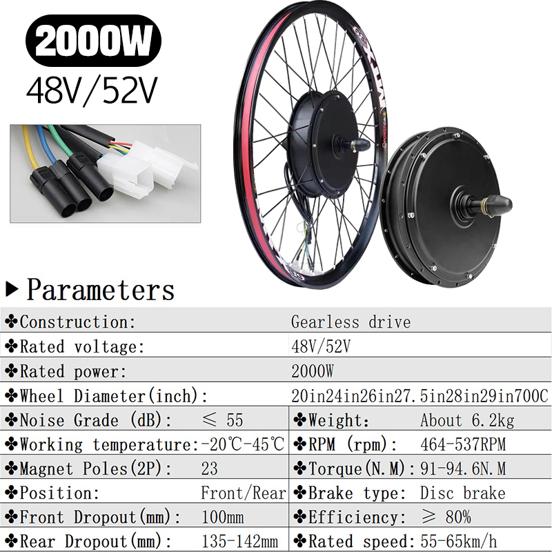 New Upgrade Ebike Conversion K - 72V 5000W Hub Motor Kit 评论和价格