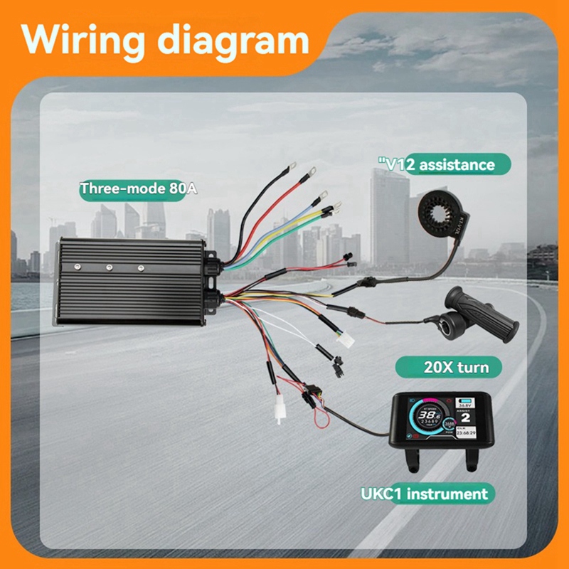 E-Bicycle Three Mode Controlle - Sine Wave Controller 48V 72V 80A 评论和价格