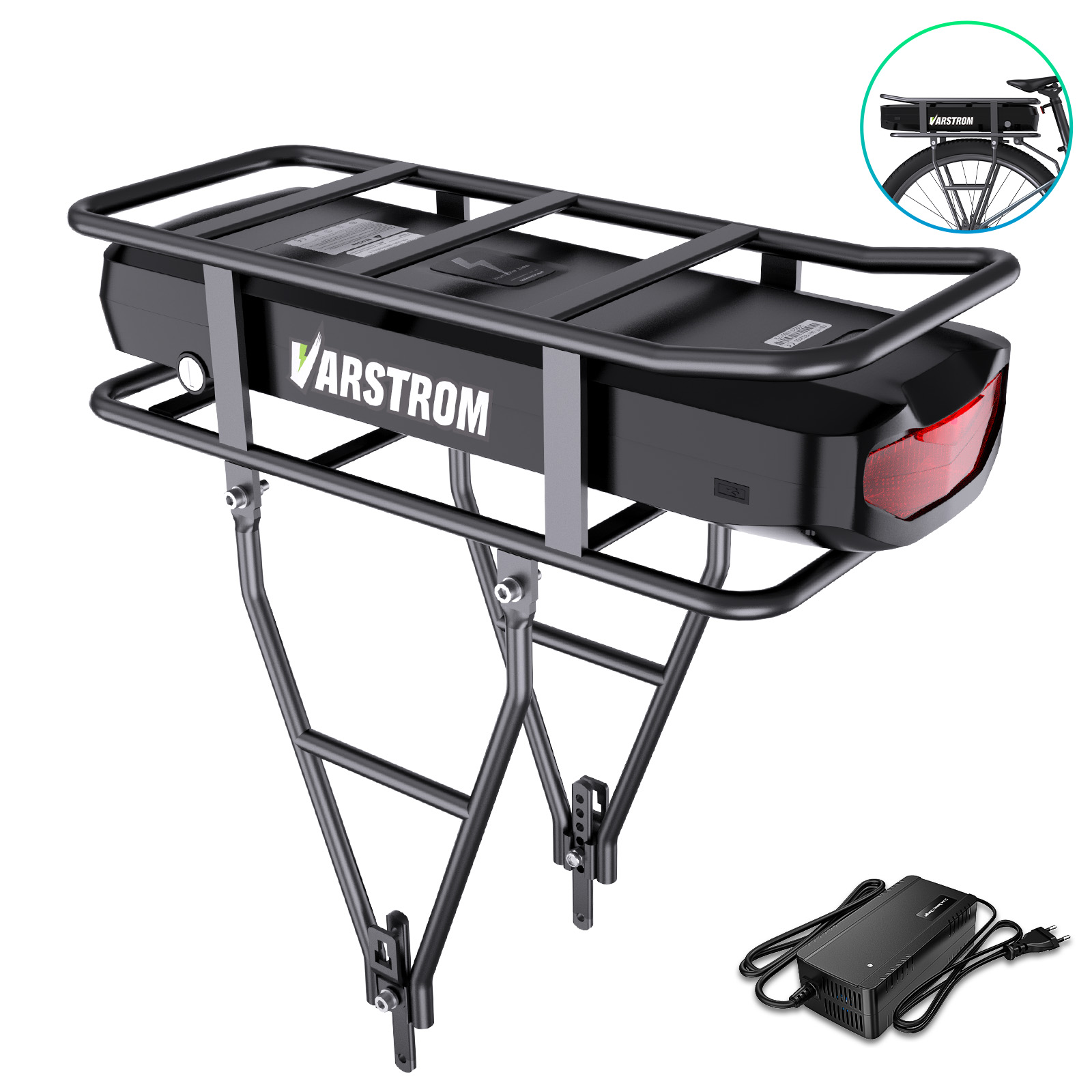 Electric Bike Rack Battery 52V - Ebike Battery 48V 20Ah Hailong 评论和价格