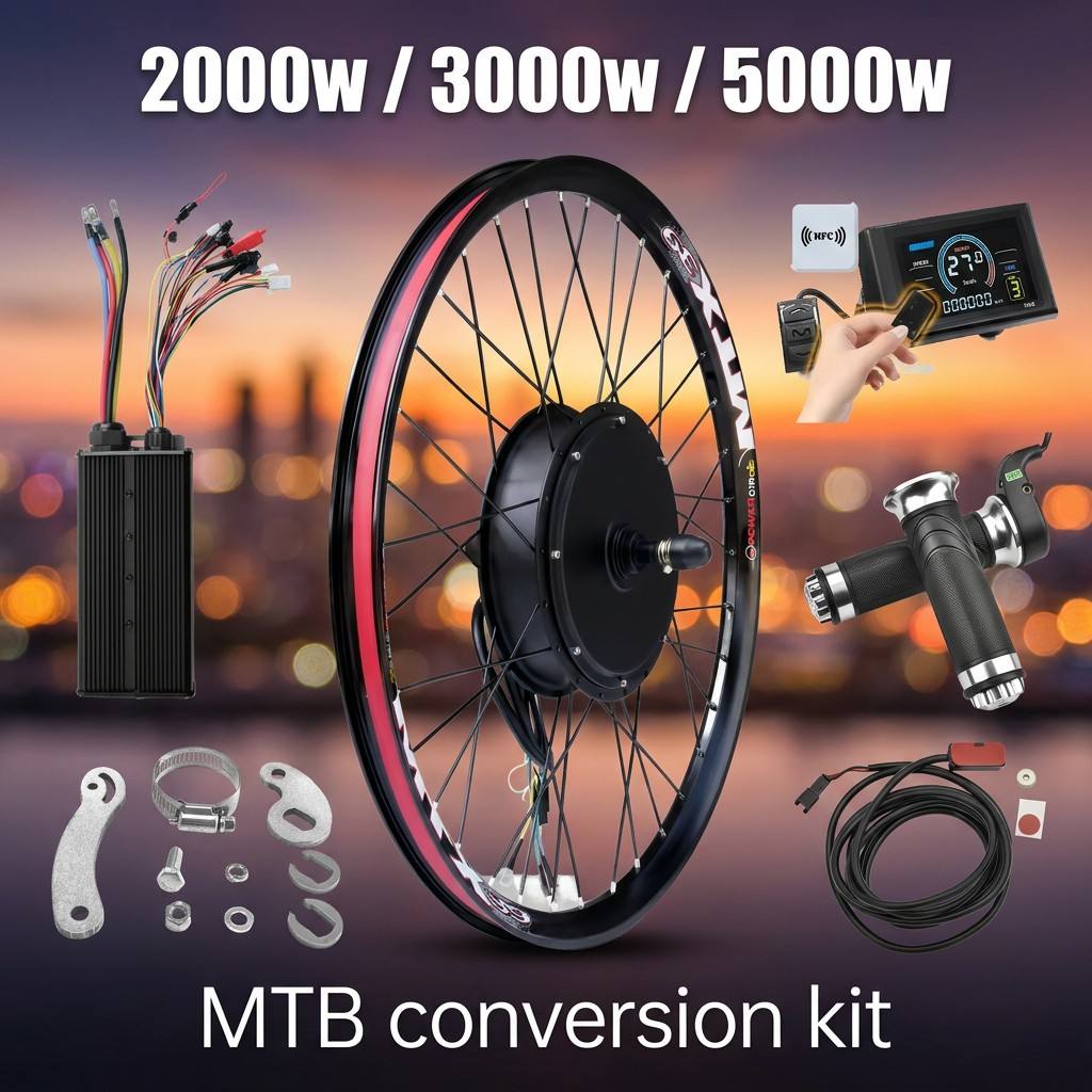72V 5000W Ebike Kit with S966  - 72V 5000W Hub Motor Kit 评论和价格