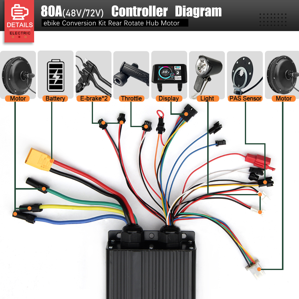 72V 3000W MTX39 E-Bike Convers - Ebike Conversion Kit 72V 3000W 评论和价格