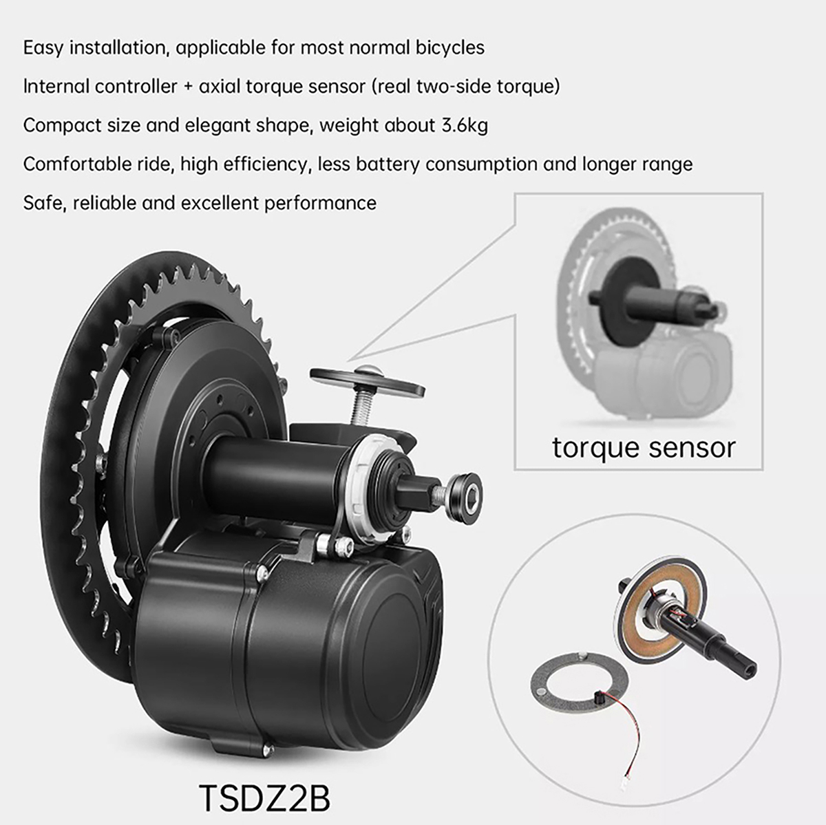 New Version Tongsheng 48V 500W - Tongsheng Tsdz2B Mid Drive Motor 评论和价格