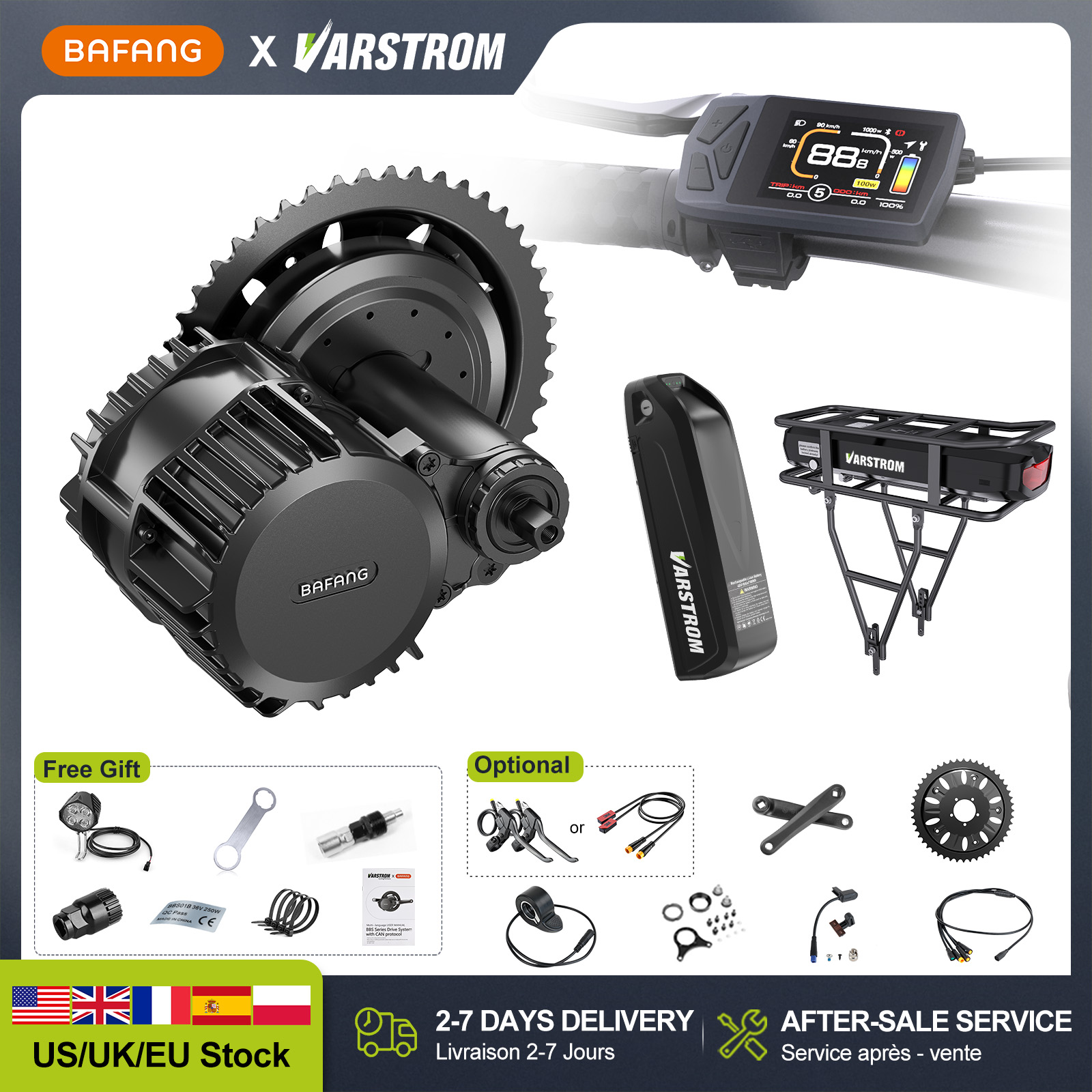 [US Stock]Bafang 48V Mid Drive - Bafang Bbshd 1000W Conversion Kit 评论和价格