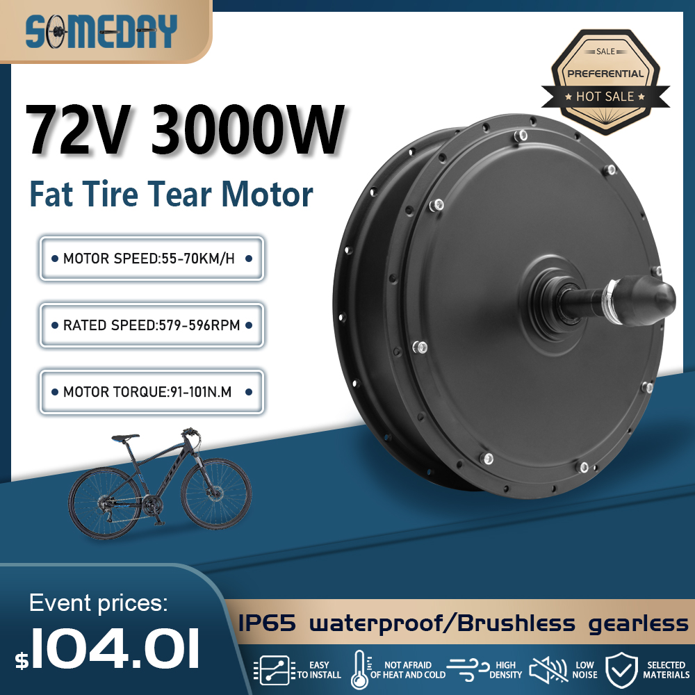 Fat tire E-Bike Motor 72V 3000 - Ebike Conversion Kit 72V 3000W 评论和价格